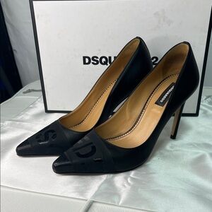 DSQUARED2 Black Leather Heels